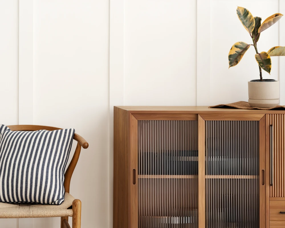 rustic wood sideboard